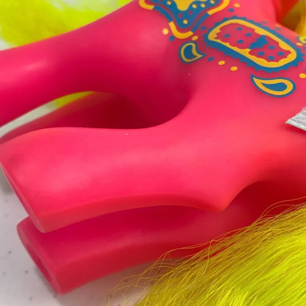 VTG G1 My Little Pony Rockin Beat Sweet Notes Pink Yellow Crimped Hasbro 1990